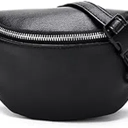 ZAPORA Waist Packs Leather Waist Fanny Pack Chest Bag ，Large-capacity Functional Waist Bag, Simple Chain Shoulder Messenger Female Bag (Color : Hortel�)-picture-25