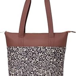 zouk Printed Women's Jute Handcrafted Vegan Leather Everyday Tote-picture-31