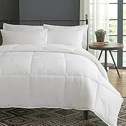EVERDECOR Balaji Creations 250 GSM Luxury 5 Star Feel, Soft Microfibre Reversible Plain Comforter/Blanket/Quilt/Duvet/RAZAI, 90x100 Inch Double Bed Comforter (White) Waterproof Premium Breathable-image-9