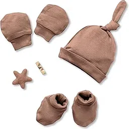 Cocoon Care Premium Bamboo Muslin Baby Set - Ultra-Soft Newborn Essentials Including Cap, Mittens, and Socks for Ultimate Comfort and Breathability-picture-23