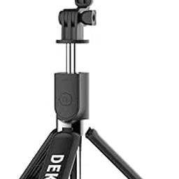 Dekoq 3 in 1 Extendable Selfie Stick Tripod - Stainless Steel with Wireless Remote for Mobile Phone/GoPro/Camera (Black)-image-52