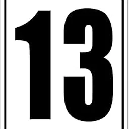 Numbered Signs 1,2,3,4,5,6,7,8,9,10 Verticle Numbers - 8 x 12 Aluminum Outdoor/Indoor Sign / Area Marker (13)-picture-38