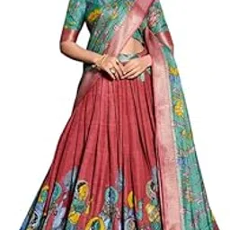 satvashiv Women's Tussar Silk Lehenga Choli Set | Patola Print with Foil Work | Unstitched Blouse | Designer Ethnic Wear for Navratri, Wedding, Festival & Party-picture-46