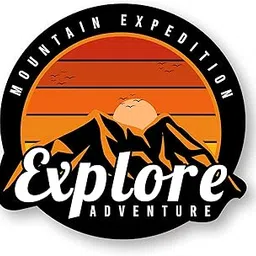 SIGNOOGLE 2PCs Mountain Expedition 3D autographic Printed Laminated Cartoon Sticker for Car Bike Tank Bonnet Front Back Bumper Side Exterior L X H 5 X 5 inch-image-2