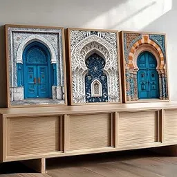 kotart Traditional Indian Wall Art Painting for Living Room | Paintings Frame For Home Decoration | Framed Wall Painting for Home Room Bedroom Office Wall Décor Set of 3 (13X17 inch)-picture-17