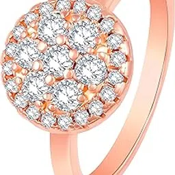 asmitta Rose Gold toned American Diamond Finger Ring For Women & Girls-picture-52