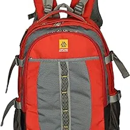 zipline Casual Polyester 45L Backpack for Men Women college girls boys (1-Red Bag) image 1