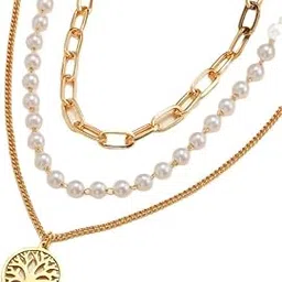 lishanti Tree of Life Pearl Necklace Set, Personalized Titanium Steel Pearl Necklace Set for Girls and Women Party Wearings|Daily Wearings-picture-55