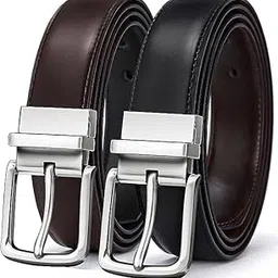 club spunky Men's Belt, Reversible Belt 1.25" For Mens Casual/Fromal (Black/Brown) ||CSBL-TX001||-picture-37