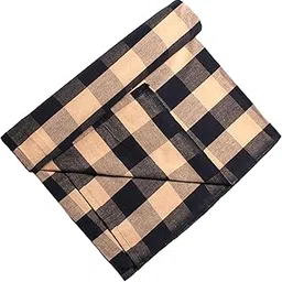 Hornbill Enterprises 100% Pure Cotton Blanket/Single Size Solapur Cotton Chaddar/Bedsheet/Reversible Blanket for Daily use (60x90 inches) Set of 1 (Sandal Black)-picture-10