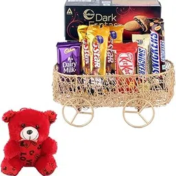 SFU E Com Chocolates For Your Loved Once | Valentine Teddy Bear With Chocolate Combo | Valentine Chocolate Hamper | 666-picture-26