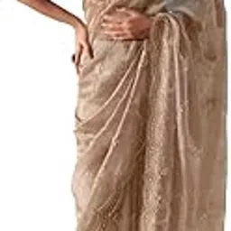 SHREENATH SADI CENTRE Women's Pure Tissue Silk Saree With Woven Zari Banarasi Silk Saree Border With Unstiched Blouse Piece-picture-46