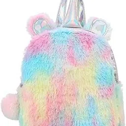 moca Unicorn Plush Furry Small Mini Backpack bagpack Backpacks for Girls Kids Children Travelling Outdoor Picnic Party Bagpack Daypack Backpack for Little Kid Girls-picture-54