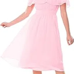 appareltribe Women's Georgette Off Shoulder Midi Dress.-picture-50