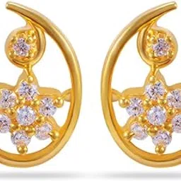 joyalukkas Women's & Girl's Impress Collection 22K Yellow Gold Stud Earrings-picture-17
