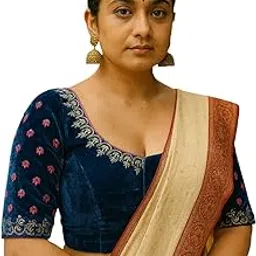 charmine chaya Velvet Designer Machine Embroidery Blouse-picture-27