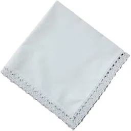 Shree adodhya 4 pcs of elegant white women handkerchief with lace trim - perfect accessory for any occasion-picture-31