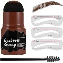 Eyebrow Stamp Stencil Kit, One Step Brow Stamp Makeup Powder | Perfect Brows, Long-lasting, Reusable Eye Brow Stencil Kit for Women (Brown)-picture-13