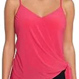 magicsuit Women's Swimwear Plus Solid Alex Underwire Bra Removable Cup Tankini Top with Adjustable Straps-picture-17