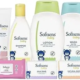 Softsens Baby Complete Baby Bath & Skin Essentials Kit | Baby's Complete Skin and Hair Care Package-picture-30