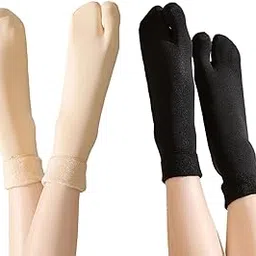 icw Unisex Thermal Wool Warm Crew Winter Velvet Ankle Length Socks (2 Pc) Free Size,Multi-picture-32