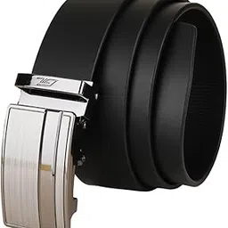gil Genuine Leather Auto-lock Belt for Men | Black | Stylish Formal & Casual Accessory | Durable & Adjustable | Pack of 1-picture-10
