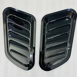 Black Bonnet Hood Scoop Decorative Air Flow Intake Vent Cover Universal Car Decorative Vent Cover Stickers For all Cars-picture-22