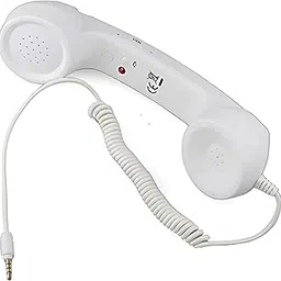 Drumstone 𝟏+𝟏 𝐘𝐄𝐀𝐑 𝐖𝐀𝐑𝐑𝐀𝐍𝐓𝐘 White Retro Telephone Handset – 3.5mm Universal Plug, Radiation-Proof Classic Mobile Phone Receiver-image-78