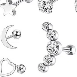 18x Tragus Earrings Set HELIX Barbell Star for Girls Men Women'|Earrings'-picture-47