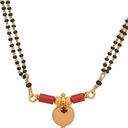 radha's creations Mangalsutra Karimani 24" with Vati for Women (Black)-picture-56