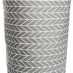 Magnusdeal Small Laundry Waterproof Folding Clothes Storage Basket Toy Organizer with Handles Mediterranean Style (Round,Cotton, Grey)-picture-14