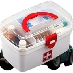 Medical Boxes Medicine Boxes Compact First Aid Boxes Handy Medical Boxes Plastic Pill Boxes Plastic Rectangular Medicine Boxes, Medical Boxes (White) (17 -P3037)-image-1