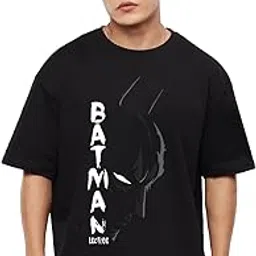 leotude Men Batman Black Oversized T-Shirt Material Cotton Blend-picture-25