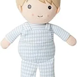 Cute Baby Boy Plush Hanging Toy | Soft Fabric Doll in Blue & White Dress for Babies | Newborn Crib Toy, Nursery Décor & Sleep Companion Gift-image-85