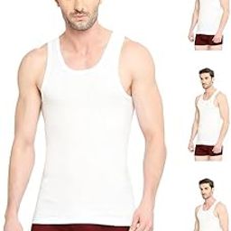 vip Array Solid White Soft Combed Cotton Vest for Men (Pack of 4, 100cm)-picture-12