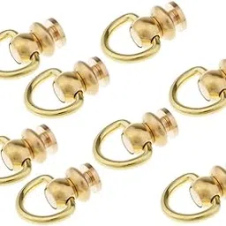 FABLOFT® 8Pcs Ball Post with D Ring Rivet Stud Screw Back Buckle for Leather Crafts-picture-20