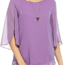 pilku Womens Regular Fit ToP (Purple Georgette-)-picture-28