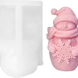 Candle Mould, Santa Claus Christmas Candle Making Mould, DIY Craft for Home Decoration, White Wax Mould for Candle Making Suitable for People with Strong Hands-on Abilities-image-77