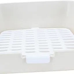 ATORSE™ Rabbit Litter Box Toilet Indoor Bedding Cage Potty Box Gray 11x11x8in|Pet Supplies|Small Animal Supplies|Other Small Animal Supplies-image-31