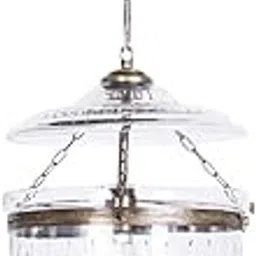 Fos Lighting Line Cut Glass Bell Jar Hanging Lantern (Gold)-AC-picture-28