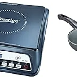Prestige PIC 20 1600 Watt Induction Cooktop with Push button (Black) & Prestige Aluminium Omega Deluxe Granite Fry Pan with Lid, 26 cm,Black-picture-12