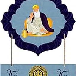 Decor Smart Wooden Wall Hanging Decor | Sikh Spiritual Guru Nanak MDF Decorative Panel | Ik Onkar Religious Wall Art for Home | Office | Sacred Room Accent | Indian Devotional Decoration (DWA_8009)-picture-26