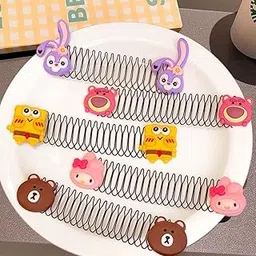 stocksy Stretchable Invisible Wire Comb Clips – 2PCS U Shape Hair Finishing Fixer Pins – Cute Cartoon Hair Holder Barrettes – Styling Tools for Girls, Kids & Women-picture-50