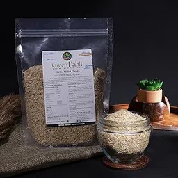 GreenHabit Little Millet Flakes 1kg - Nutritious and Gluten-Free Millets Cereals a.k.a Samai Poha- High Fiber Breakfast (Little millet flakes, 1 kg)-picture-11
