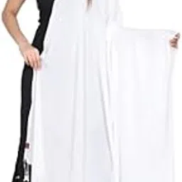 trendz hack Women Linen Solid White Scarf ST05-WHITE-picture-34