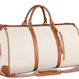 upperkart Foldable Travel Bag (Offwhite-Brown, 45L)-picture-46