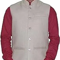 badoliya & sons Men's Jute Nehru Jacket-picture-18