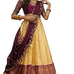 fabcartz Trending South Indian Pattu Lehenga Choli for Womens-picture-15