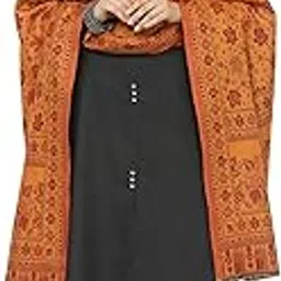 Women's Acro Wool Blend Kashmiri Woven Shawl (40" X 80")-image-44