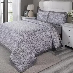 Maspar 100% Cotton Printed King Size Duvet Cover with 2 Pillow Cases - 400 TC-image-74